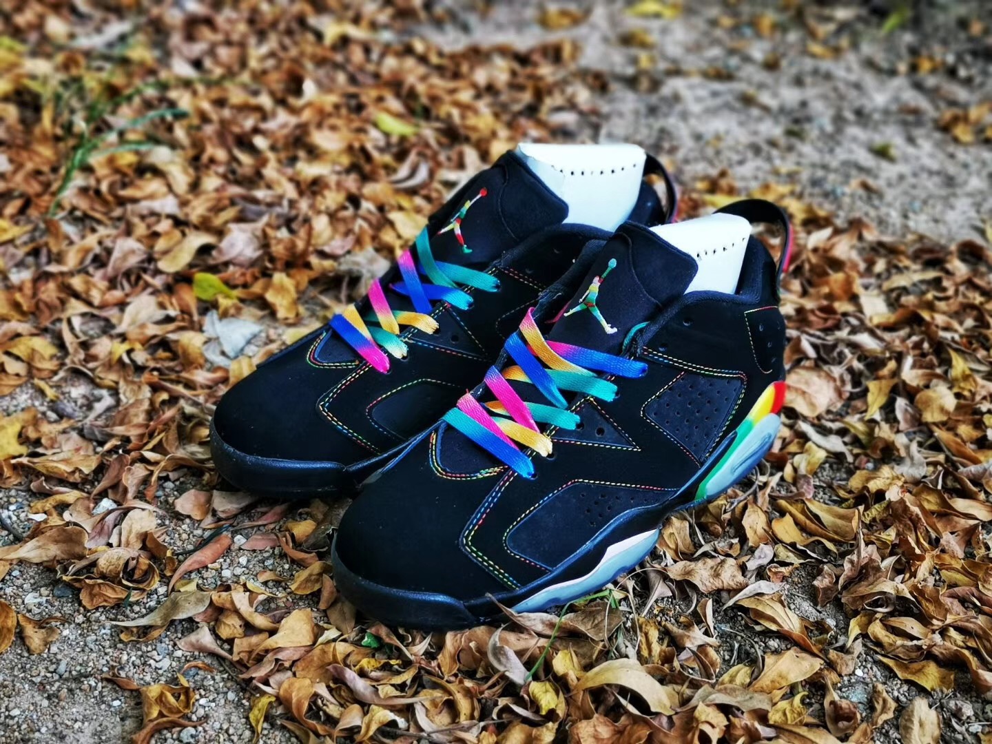 Air Jordan 6 Low Black Colorful Shoes - Click Image to Close